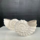Vintage stone shell candlestick pair