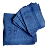 Tablecloth set + 6 antique napkins monogrammed JD