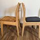 Set of 4 ribbed fabric chairs