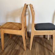 Set of 4 ribbed fabric chairs