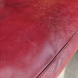 Canapé d'angle modulable Socrates en cuir bordeaux par Poltrona Frau, 1970