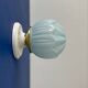 Vintage Art Deco globe wall light in blue opaline.