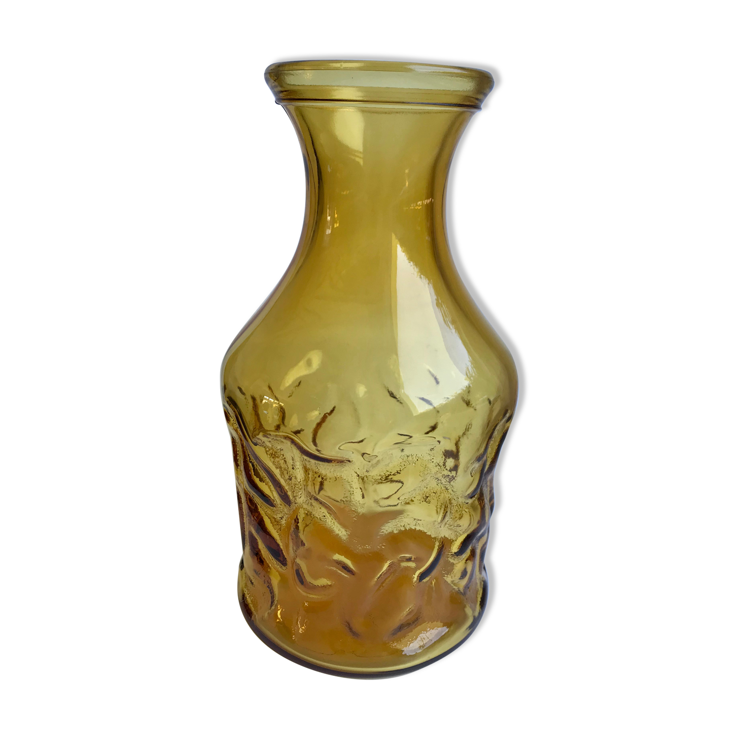 Carafe / pichet ambré années 70