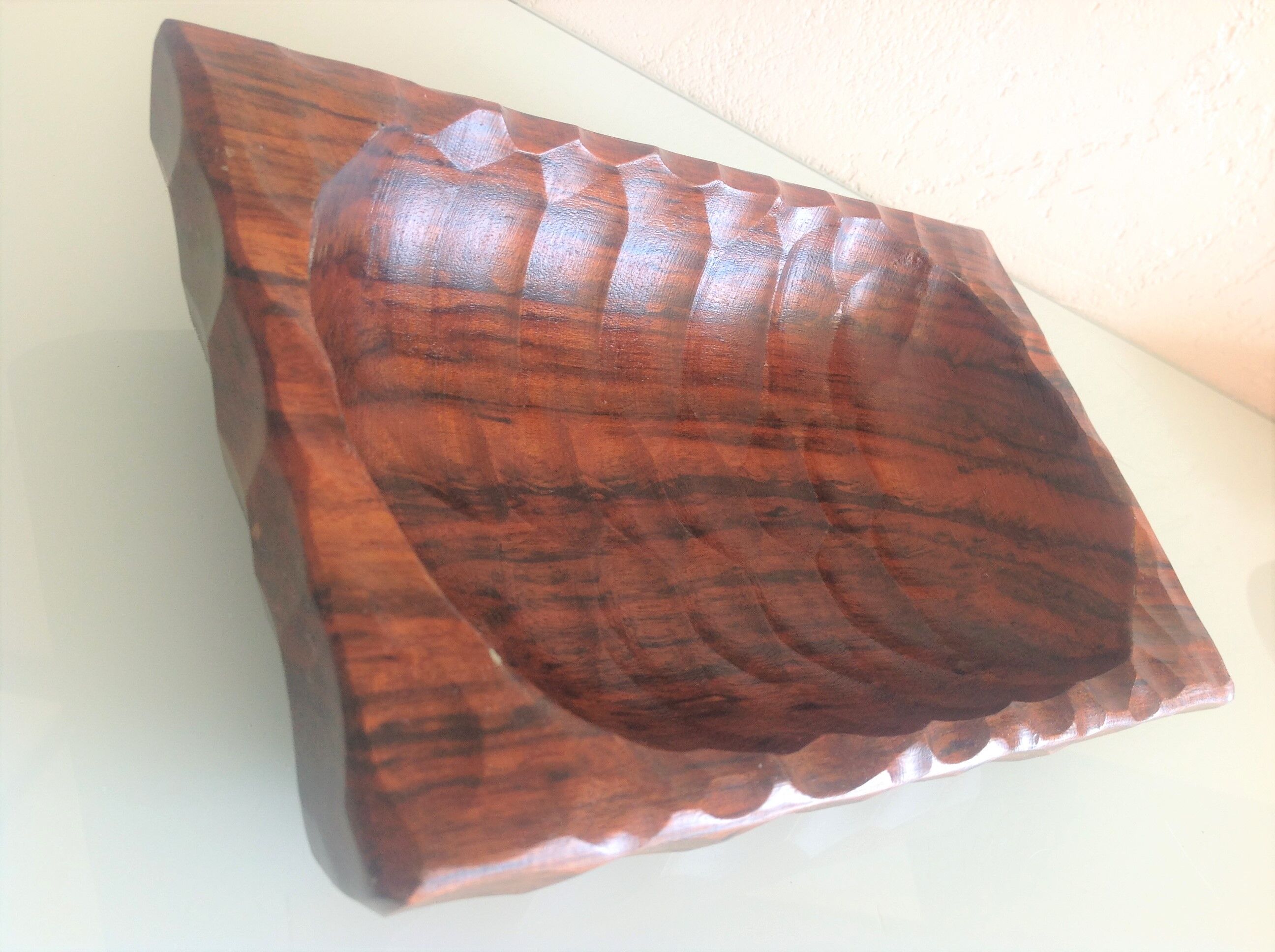 Empty pocket structured wooden Scandinavian style / vintage 60s-70s