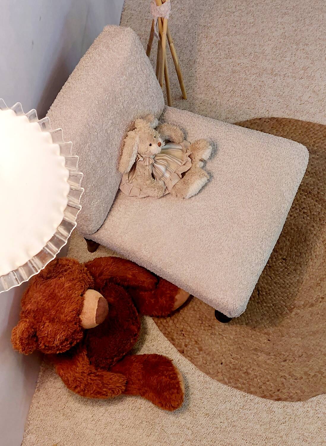 Looped fabric armchair