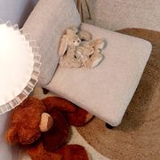 Fauteuil chauffeuse tissu bouclettes