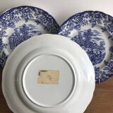 3 Luneville Flat Plates Toile De Jouy Style Picnic Decor