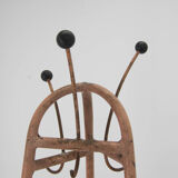 Bauhaus industrial pink coat stand, 1920s