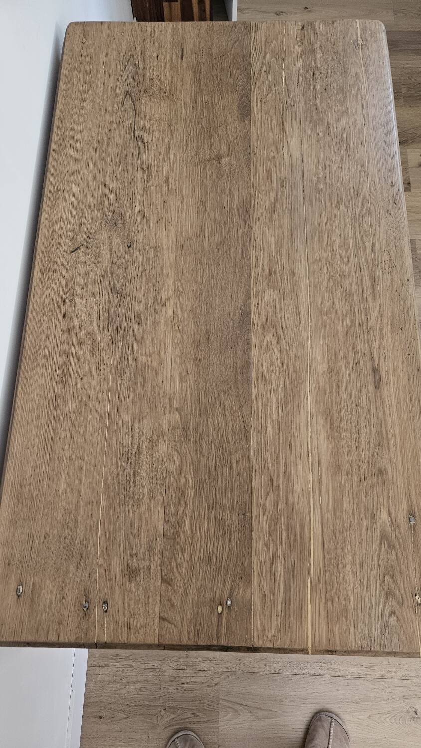 Solid wood farmhouse table