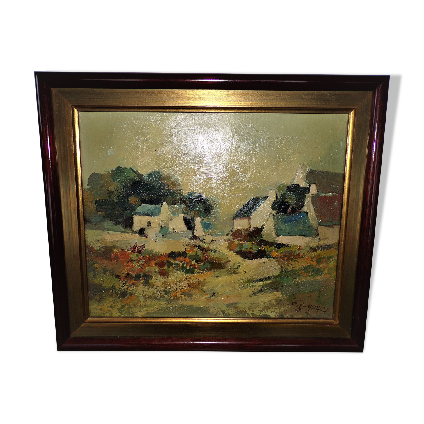 Oil painting painting painting signed Sokol 1972