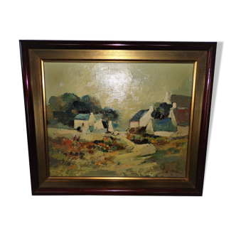 Oil painting painting painting signed Sokol 1972