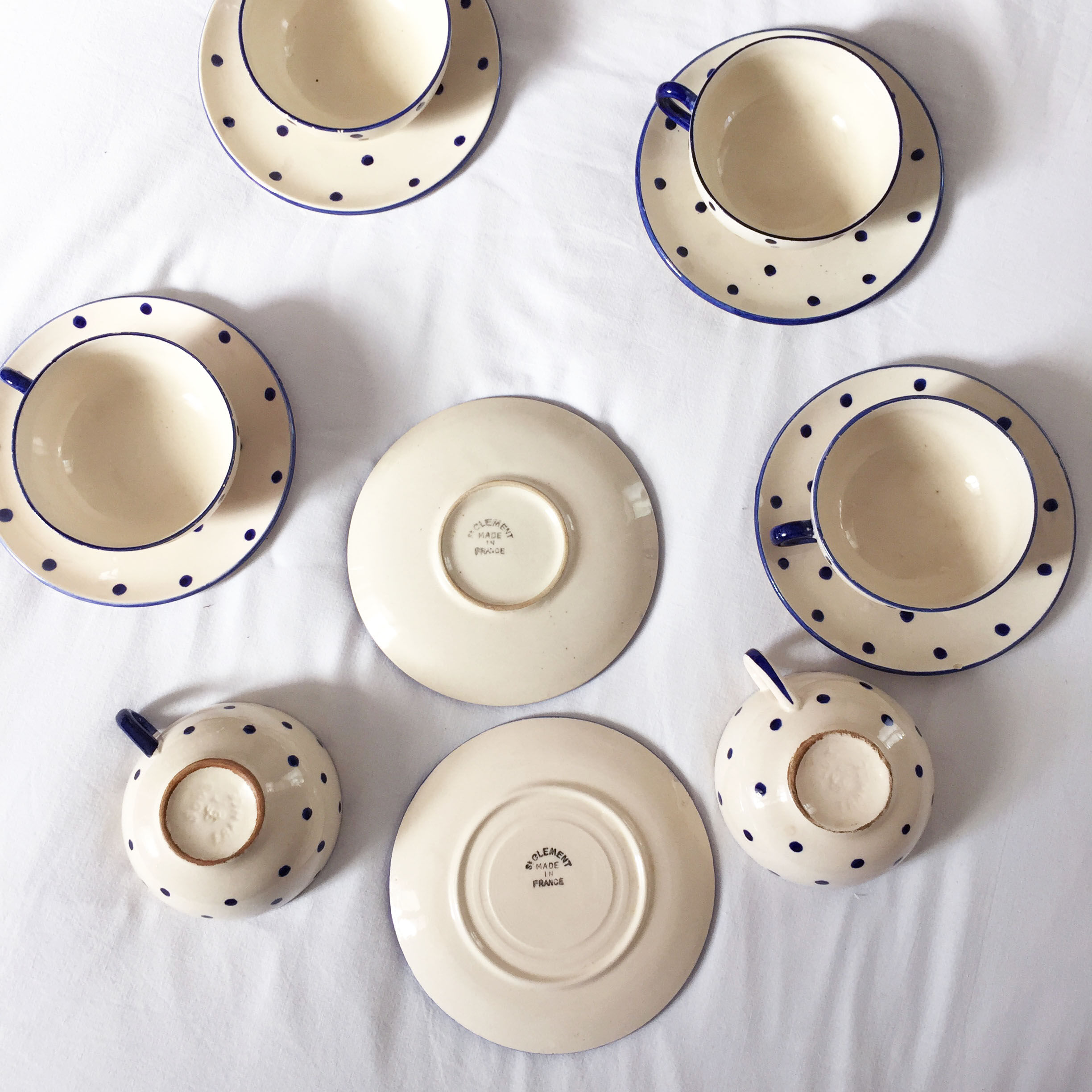 6 cups and saucers for tea or coffee St Clément