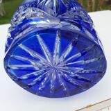 Bohemian crystal blue vase height 36.5 cm7