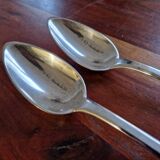 Ravinet d'enfert - 2 Cluny model table spoons in silver-plated metal