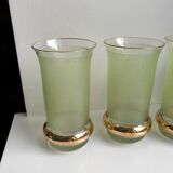 Green granita set consisting of a pitcher and 4 glasses in orangeade 50s