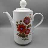 Théière cafetière blanche décor floral vintage winterling bavaria