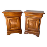 Paire de tables de chevets merisier