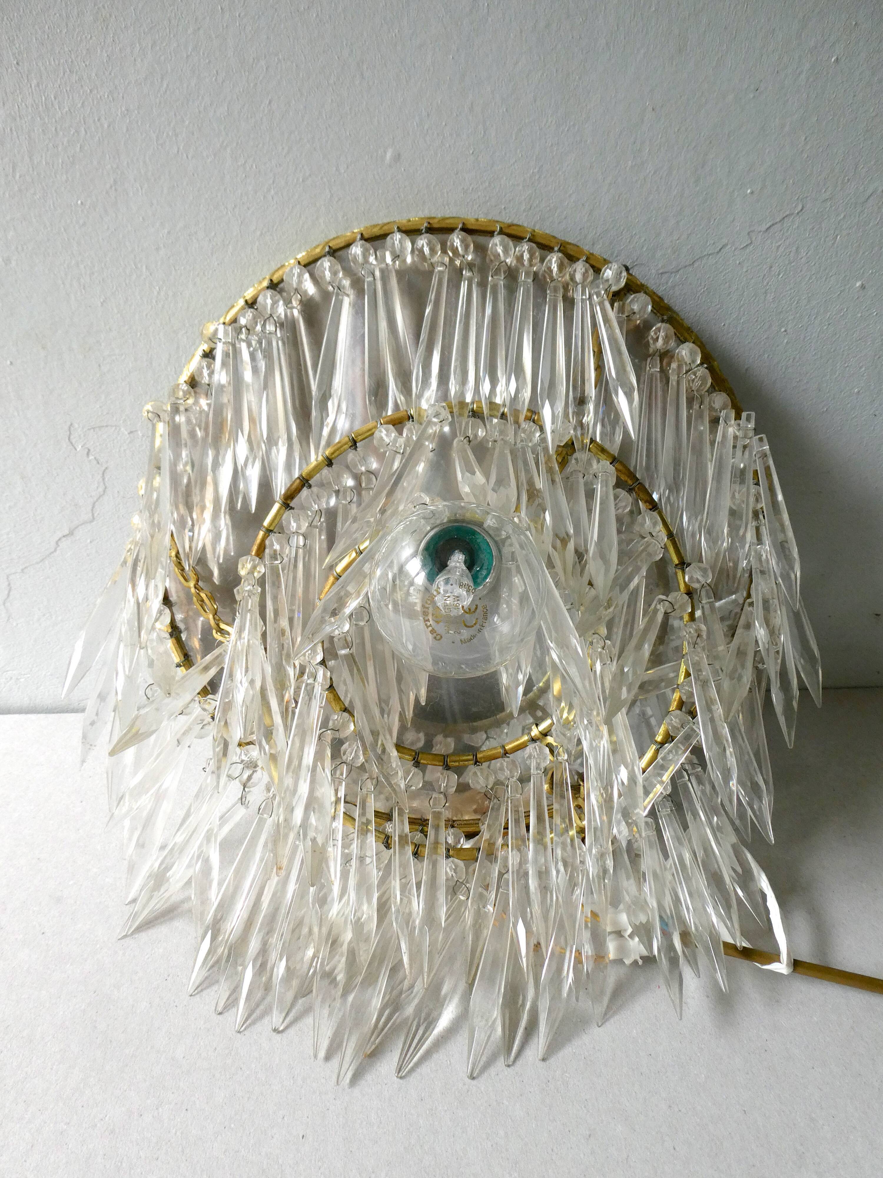 Brass ceiling, 3 rows of stamps and mirror, art deco