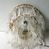 Brass ceiling, 3 rows of stamps and mirror, art deco