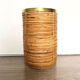 Porte parapluies vintage rotin laiton