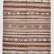 6x8 Ethnic Striped Green & Orange Kilim Rug, 176x230Cm