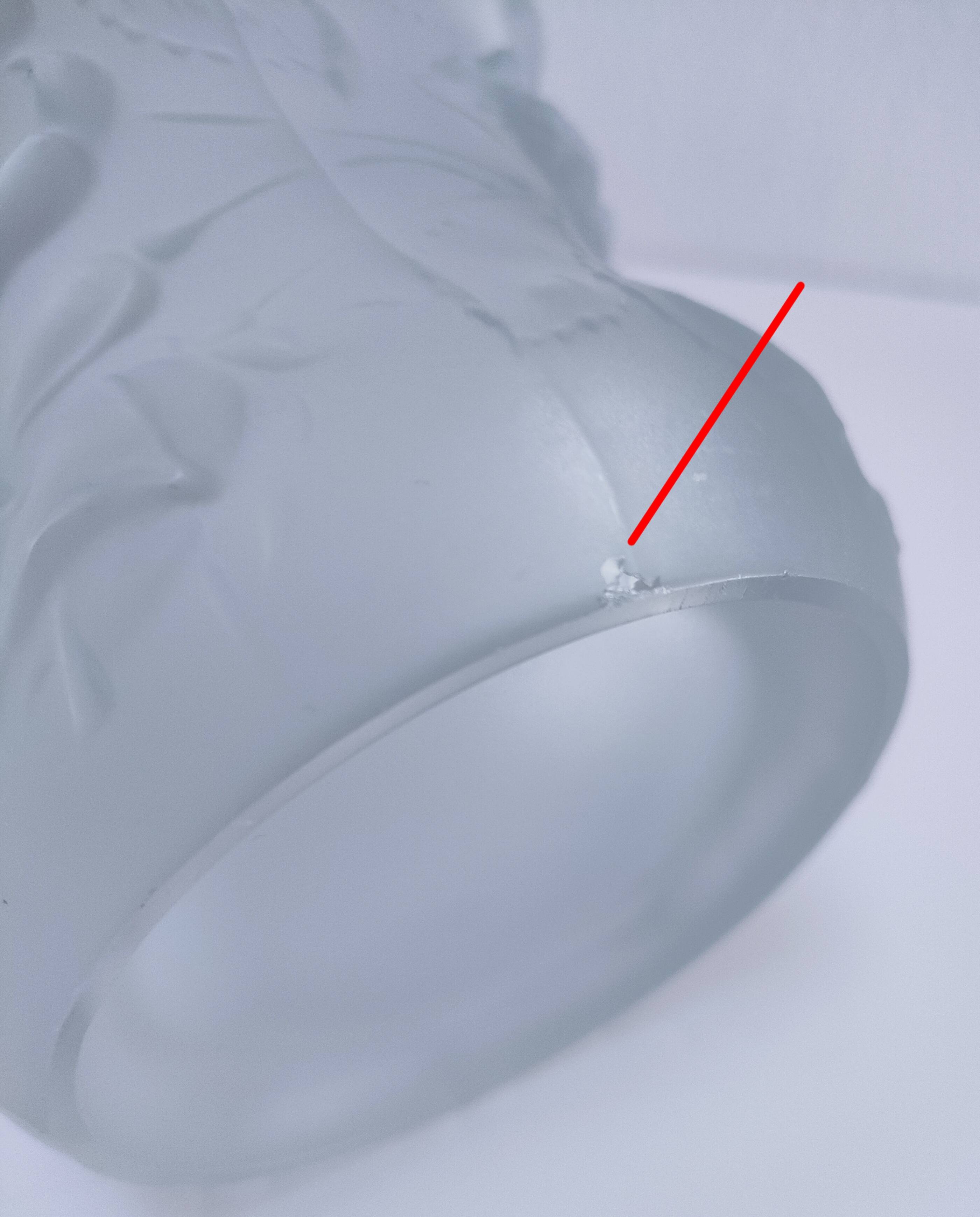 Josef Inwald glass vase with rose decoration H. 20 cm