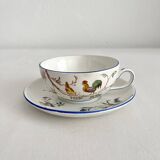 Polychrome ironstone cup "Nella" Jules Veillard Bordeaux (JVB)