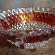 Vintage glass salad bowl