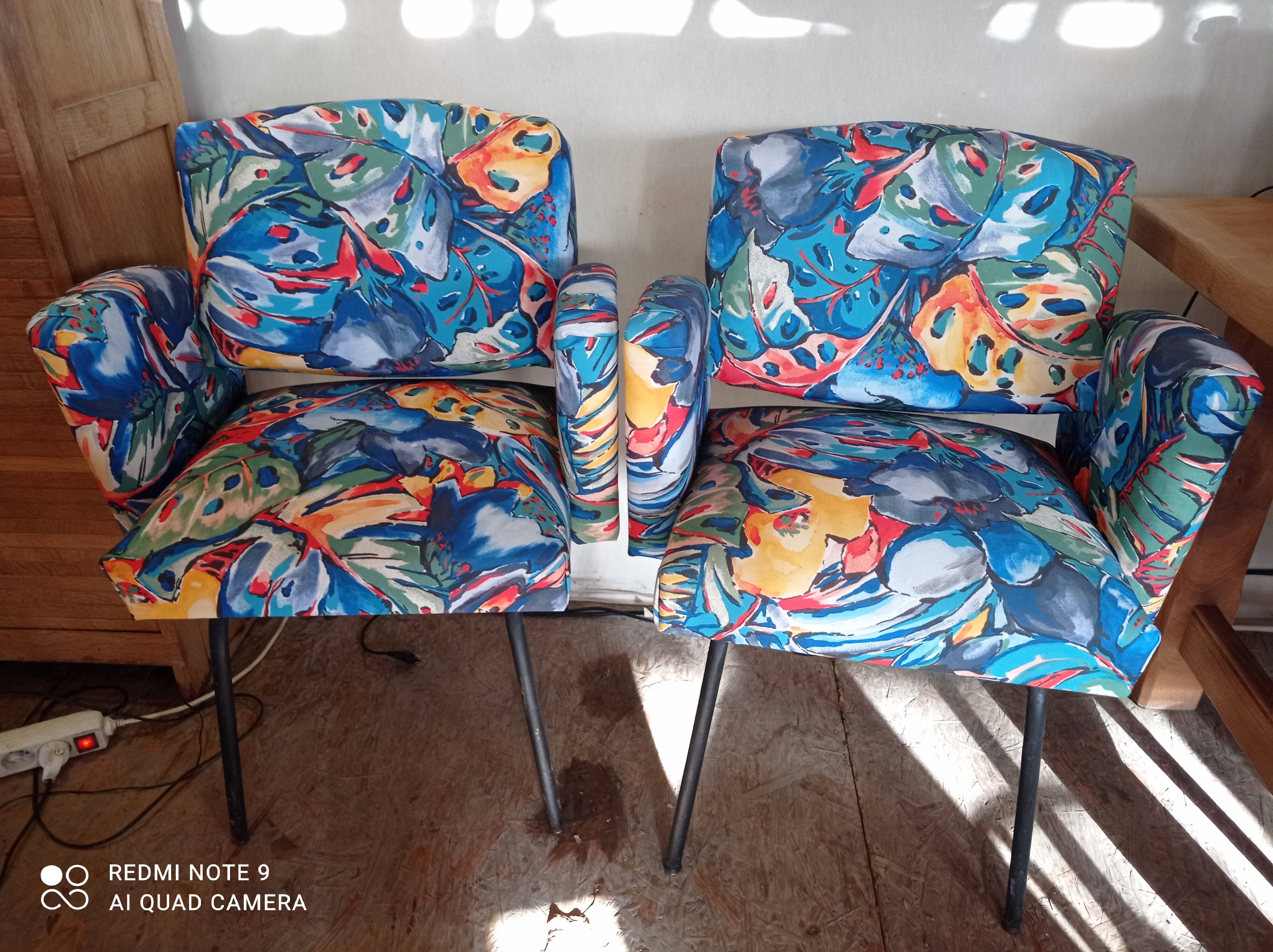 Pair of small armchairs, 1960s