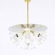 Emil Stejnar Lustre Blowball en Laiton et Cristal, Rupert Nikoll, Autriche, Années 1950