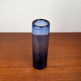 Blue glass vase from the Danish Mid-Century Modern Labrador series by Per Lütken for Holmegaard, 1950s.
