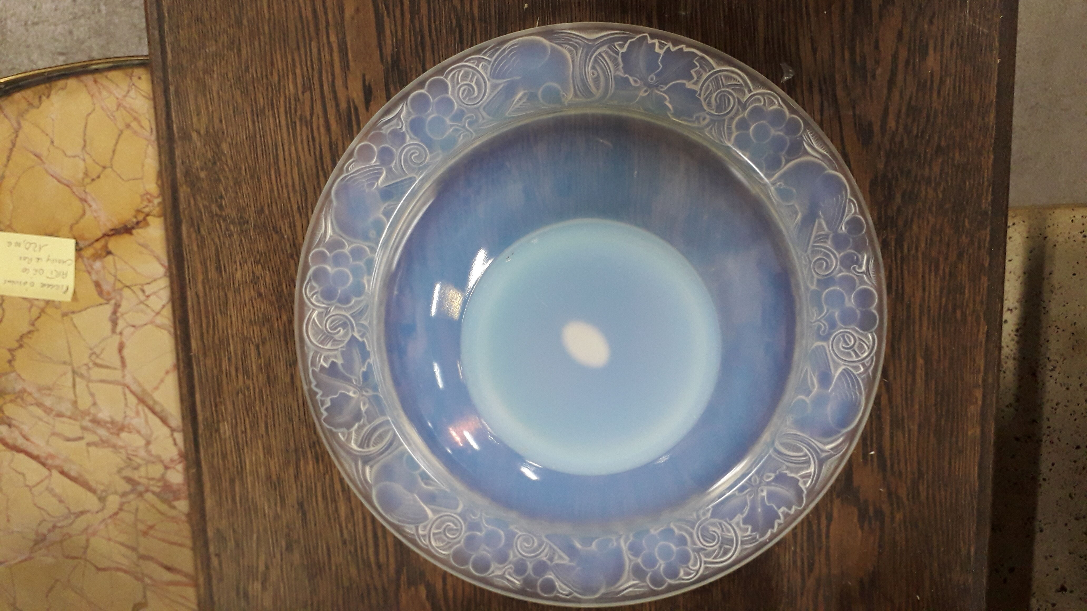 Art deco glass centerpiece