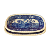 Plats bleus, carrés en Villeroy et Boch, modéle Rusticana