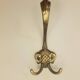Vintage brass wall coat rack
