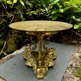 Large brass fruit bowl in Neo-Renaissance style