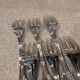 6 silver-plated metal cake forks by Christofle Chinon, 16cm