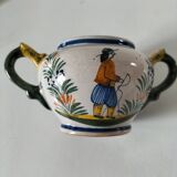 Small pot with dragon handles HENRIOT Quimper