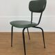 Set de 4 chaises années 50, métal et skaï vert