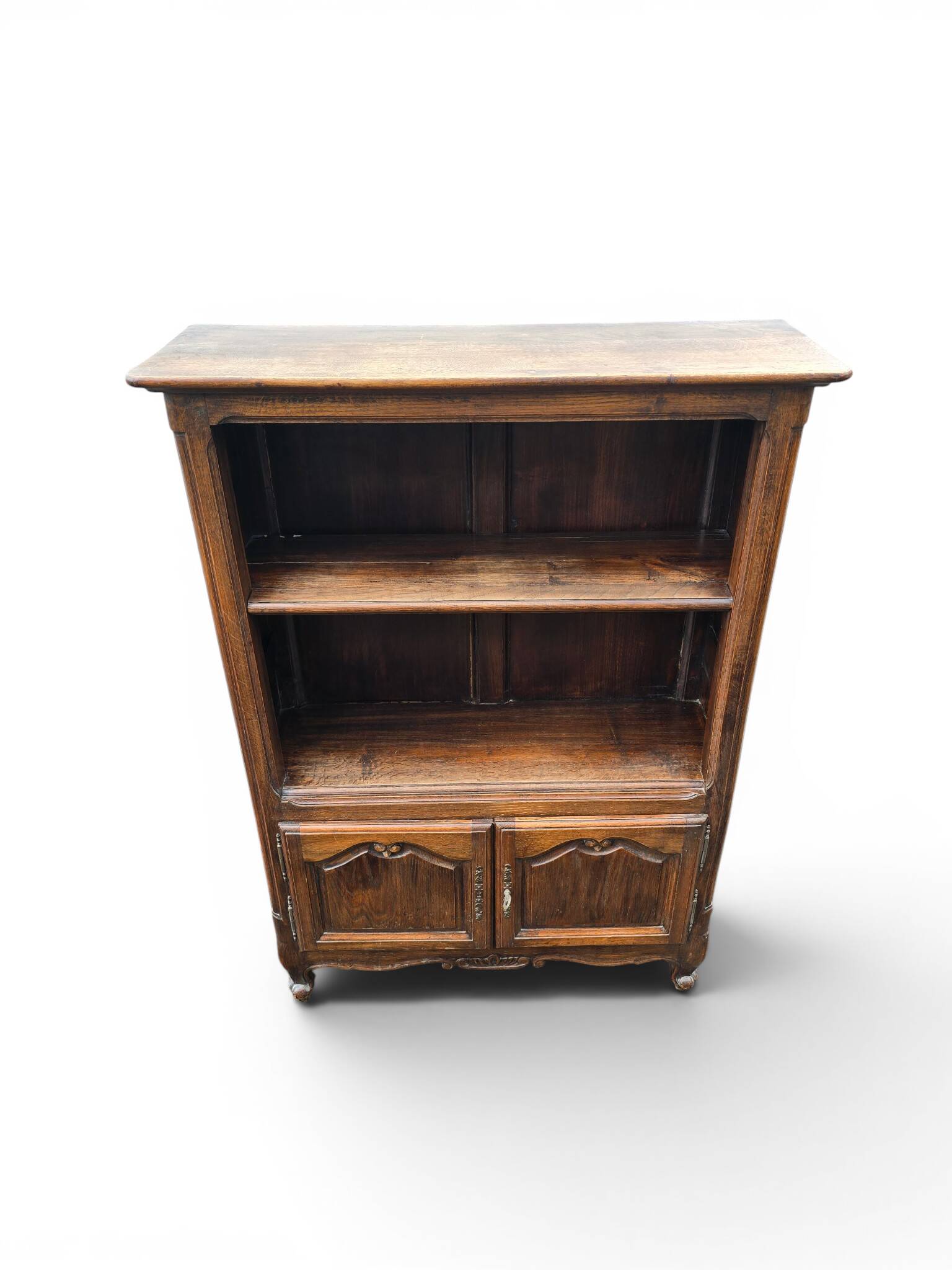 Antique library in patinated oak in Louis XV style