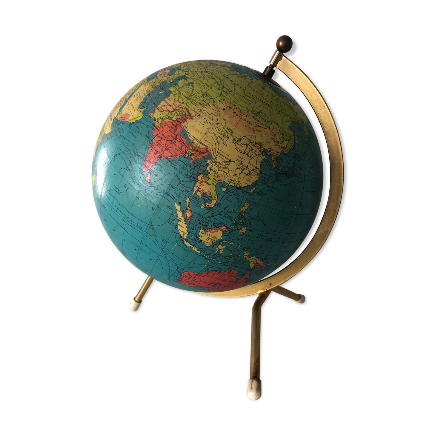 Globe Taride tripod 28cm vintage 1969