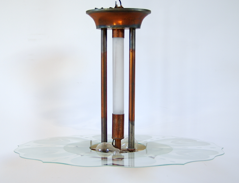 Copper pendant light from the 40s