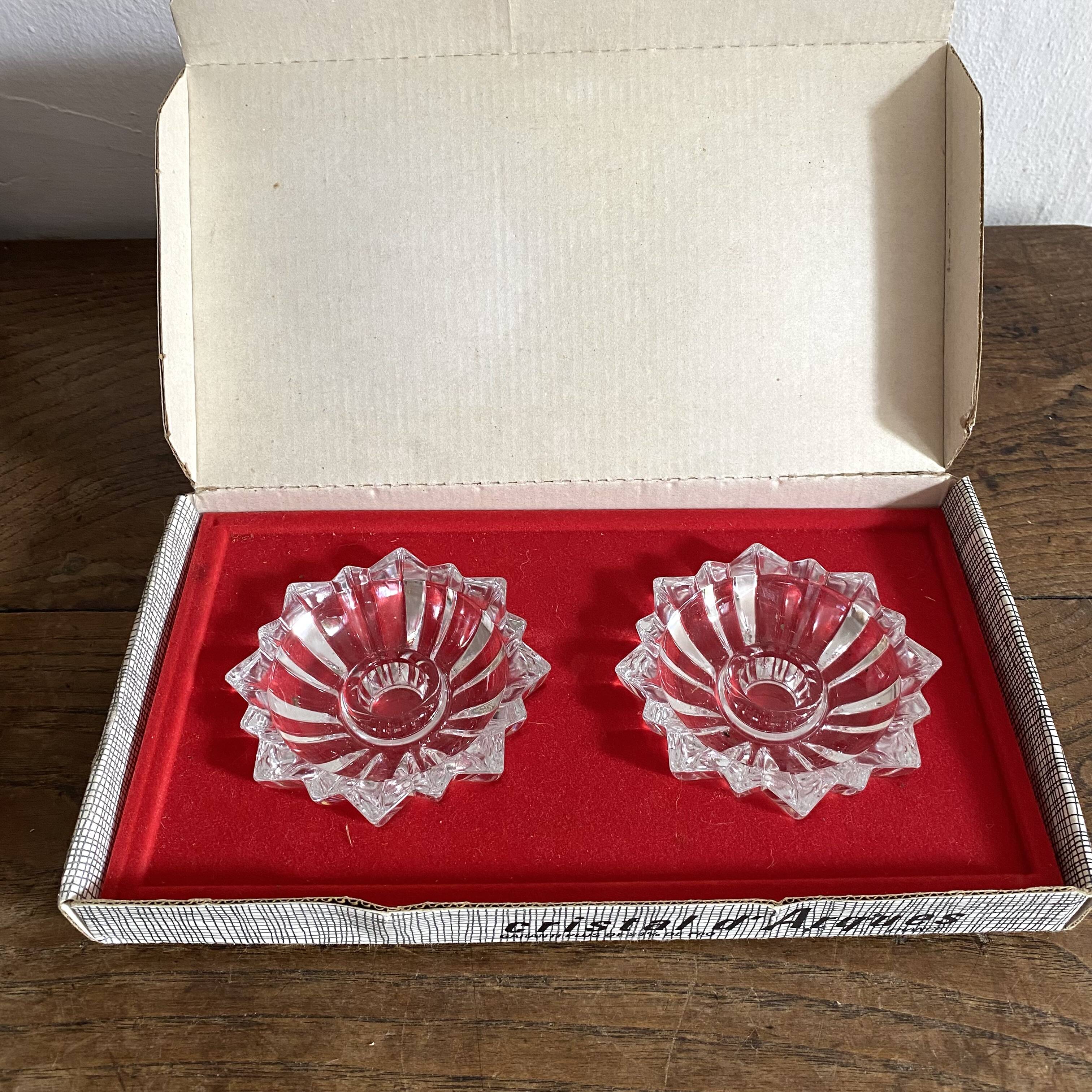 Arques crystal candlesticks