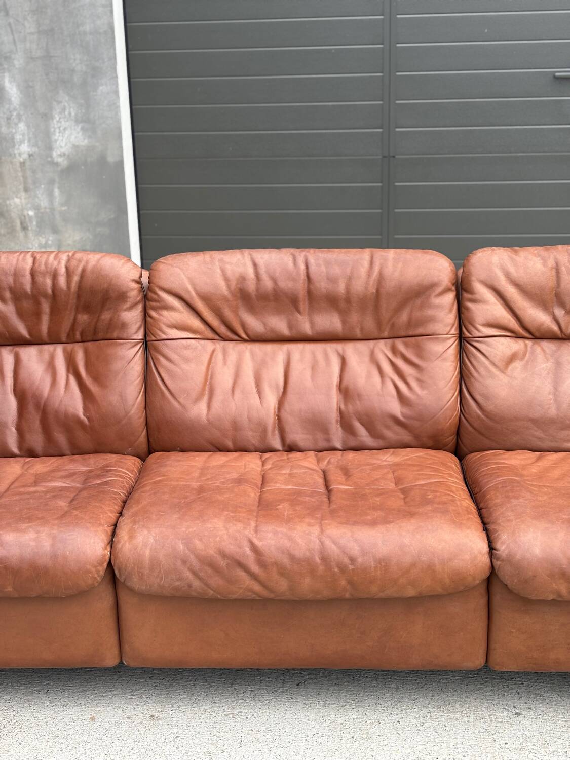 DS-66 Sofa in brown leather – 3-seater – Swiss vintage design