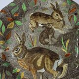 Flat plate Gien Rambouillet rabbit