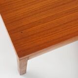 Set of 2 minimalistic MDK Belgium side tables in teak, ca. 1960