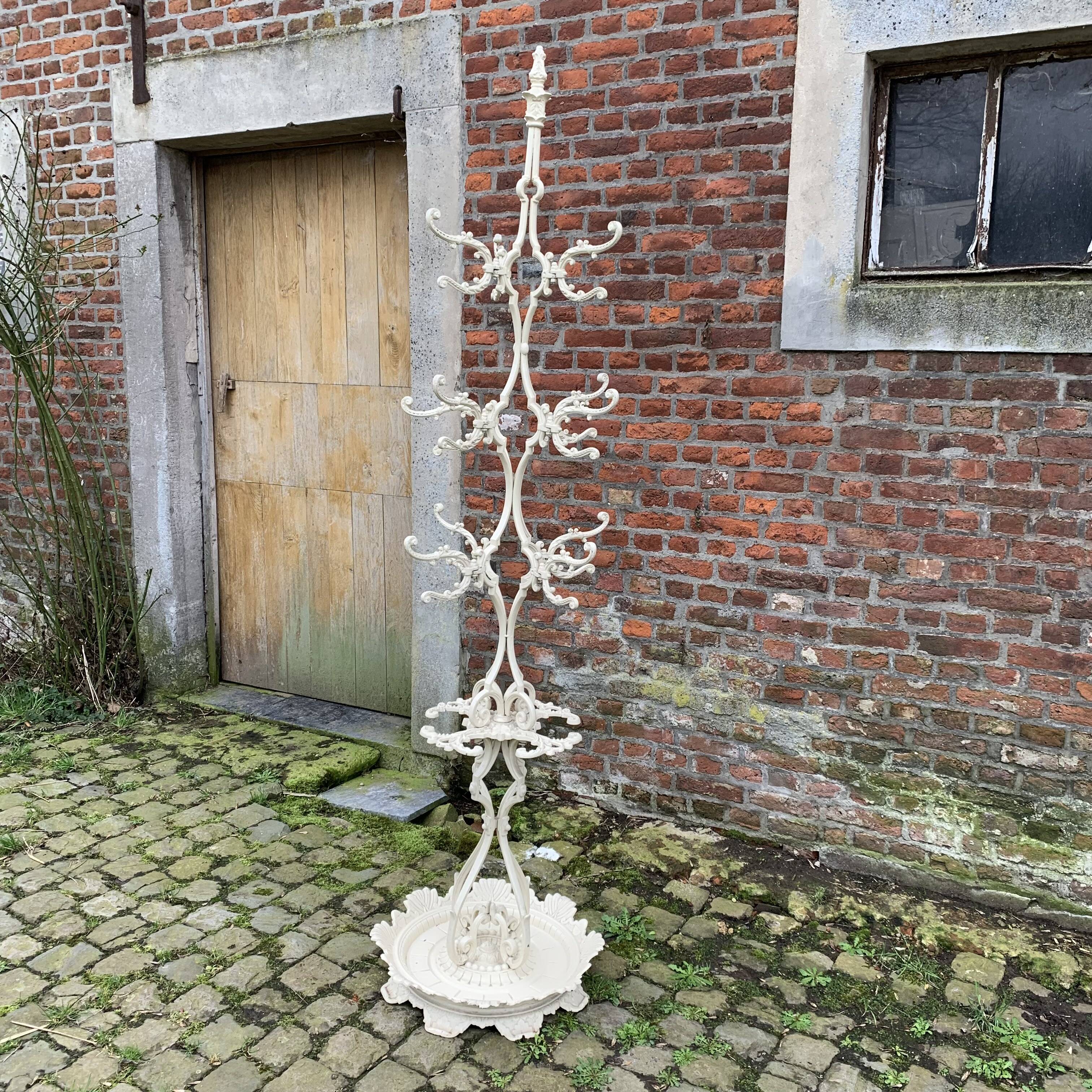 Cast iron coat and umbrella rack 1900