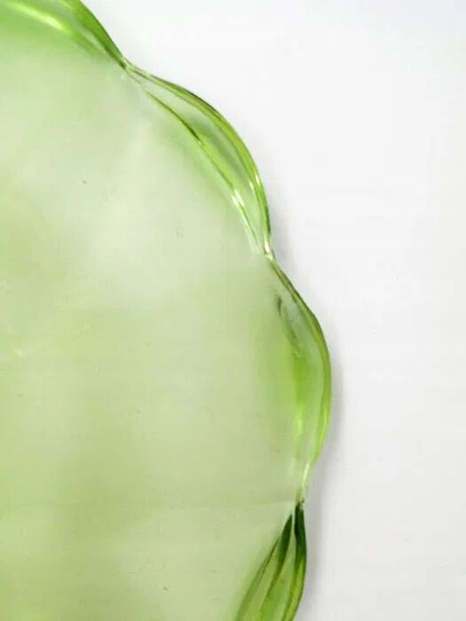 B9M Huta Hortensja green fruit platter no. 324