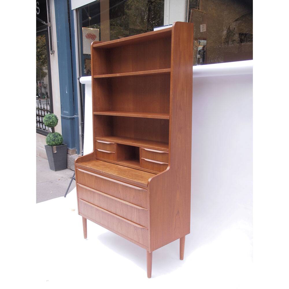 Vintage Danish bookcase, desk, chest of drawers