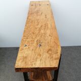 1940s workbench redone in metal and oak board