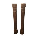 Antique French Oak Columns, from the mid 19th century